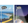 Latarnia solarna UFO z 850 diodami LED, czujnikiem ruchu i mocowaniem na rurę