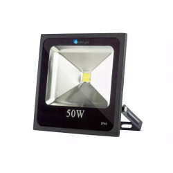 czarny halogen LED 50W z wąskim kątem świecenia i aluminiową obudową