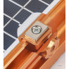 Pomarańczowy przenośny halogen LED z panelem solarnym i portem USB
