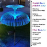 Para lamp solarnych LED RGB w kształcie podwójnej meduzy świecąca kolorowo w nocy