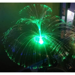 Para lamp solarnych LED RGB w kształcie podwójnej meduzy świecąca kolorowo w nocy
