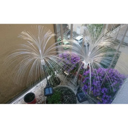 Para lamp solarnych LED RGB w kształcie podwójnej meduzy świecąca kolorowo w nocy