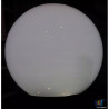Biała kula LED solarna do ogrodu o średnicy 15 cm świecąca nocą