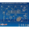 Biała kula LED solarna do ogrodu o średnicy 15 cm świecąca nocą