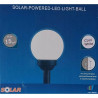 Biała kula LED solarna do ogrodu o średnicy 15 cm świecąca nocą