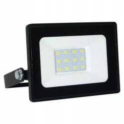 czarny halogen LED 10W z białym panelem z diodami, uchwyt montażowy