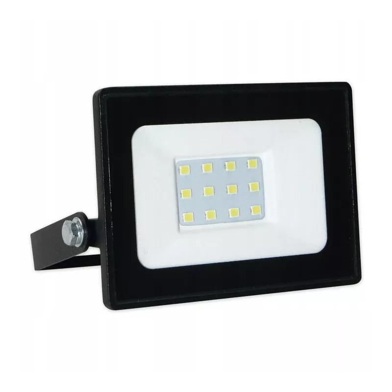 czarny halogen LED 10W z białym panelem z diodami, uchwyt montażowy