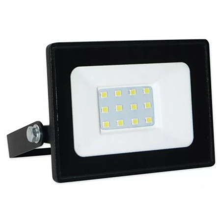 czarny halogen LED 10W z białym panelem z diodami, uchwyt montażowy
