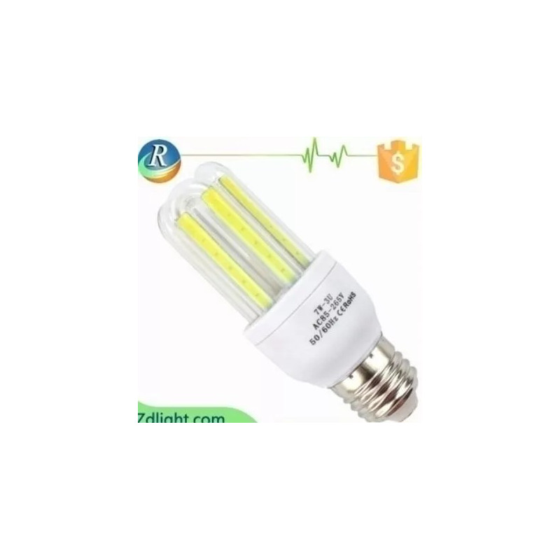 Żarówka LED 5W z trzema rurkami LED, biała podstawa z gwintem E27
