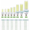 Żarówka LED 5W z trzema rurkami LED, biała podstawa z gwintem E27