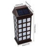 Zestaw dwóch brązowych lamp ściennych solarnych z białym światłem
