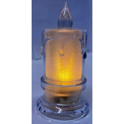 Świeca LED diamentowa o wymiarach 5x9,5 cm z migoczącym białym światłem