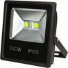 Czarny halogen LED 100W z podwójną diodą COB i oznaczeniem IP65 na obudowie