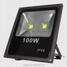 Czarny halogen LED 100W z podwójną diodą COB i oznaczeniem IP65 na obudowie