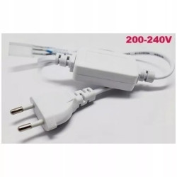 Taśma LED na rolce z diodami SMD 5050 emitująca ciepłe światło, zasilana 230V