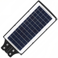 czarna latarnia solarna LED z panelem solarnym i czujnikiem ruchu