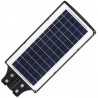 czarna latarnia solarna LED z panelem solarnym i czujnikiem ruchu