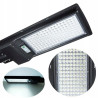 czarna latarnia solarna LED z panelem solarnym i czujnikiem ruchu
