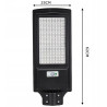 czarna latarnia solarna LED z panelem solarnym i czujnikiem ruchu