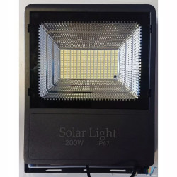 Panel solarny i czarny halogen LED 200 W z pilotem do sterowania