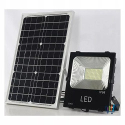 Panel solarny i czarny halogen LED 200 W z pilotem do sterowania