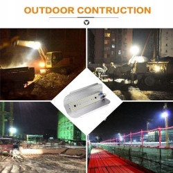 Halogen LED doświetlacz 50W z aluminium i regulacją kąta w użyciu na zewnątrz w nocy
