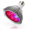 Żarówka LED do uprawy roślin z gwintem E27 i aluminiowym radiatorem, światło czerwono-niebieskie