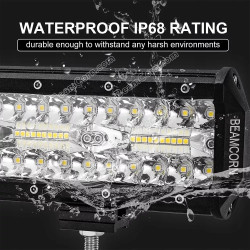 Halogen LED roboczy doświetlacz 240W 6000K IP67 12V czarny z uchwytami i akcesoriami montażowymi