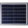 Czarny halogen LED 400W z reflektorem i panelem solarnym, widoczne złącze przewodu