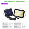 Halogen solarny z 6 diodami COB i panelem solarnym na podstawce montażowej
