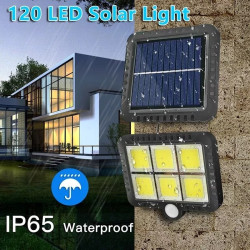 Halogen solarny z 6 diodami COB i panelem solarnym na podstawce montażowej