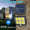 Halogen solarny z 6 diodami COB i panelem solarnym na podstawce montażowej