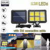Halogen solarny z 6 diodami COB i panelem solarnym na podstawce montażowej