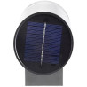 Kinkiet solarna lampa ze stali nierdzewnej, panel solarny i montaż na ścianie