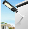 Czarna latarnia solarna LED SMD 850W z panelem solarnym i czujnikiem ruchu