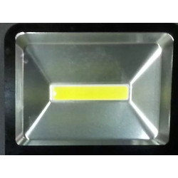 Czarny halogen LED 10 W z płaskim panelem COB i regulowanym uchwytem, widok z przodu i boków