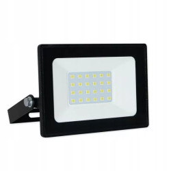Czarny halogen LED 20W z białym panelem diodowym i regulowanym uchwytem montażowym