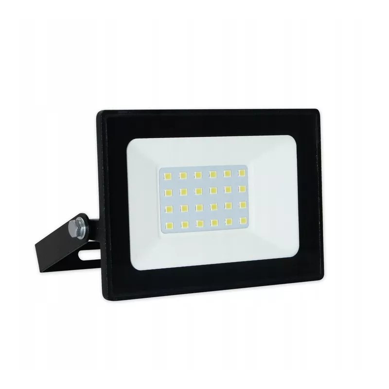 Czarny halogen LED 20W z białym panelem diodowym i regulowanym uchwytem montażowym