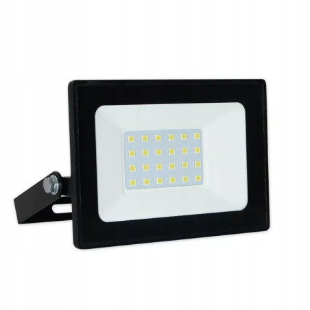 Czarny halogen LED 20W z białym panelem diodowym i regulowanym uchwytem montażowym