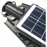 Latarnia solarna czarna z trzema dużymi diodami LED i czujnikiem ruchu na obudowie