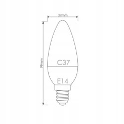 Mleczna żarówka świecowa LED 5W z gwintem E14 marki Whitenergy