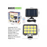 Halogen solarny LED z panelem solarnym i pilotem, czarny plastik, kabel 5 m