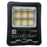 Halogen solarny LED 200W czarny, panel solarny biały, pilot IR biały