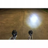 Dwa czarne halogeny motocyklowe U7 mini z włącznikiem i elementami montażowymi