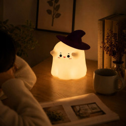 Lampka LED dekoracyjna duszek silikon RGB z dotykowym sterowaniem i timerem
