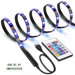 Taśma LED RGB 2m z pilotem i zasilaniem USB 5V do podświetleń