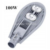 Szara latarnia uliczna LED 100 W z aluminiową obudową i podwójnymi reflektorami
