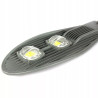 Szara latarnia uliczna LED 100 W z aluminiową obudową i podwójnymi reflektorami