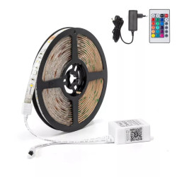 Taśma LED inteligentna 5 m RGB+Ciepłe światło 16.5W z Wi-Fi i pilotem