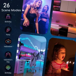 Taśma LED inteligentna 5 m RGB+Ciepłe światło 16.5W z Wi-Fi i pilotem
